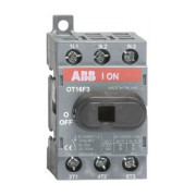 Выключатель-разъединитель OT16F3 3P 16А разрывной (1-0) на DIN-рейку с рукояткой, ABB мини-фото