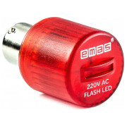 Светодиод мигающий 220В красный, EMAS мини-фото