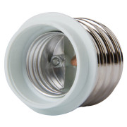 Переходник пластиковый c цоколя E40 на E27 белый e.lamp adapter.Е40/Е27.white, E.NEXT мини-фото