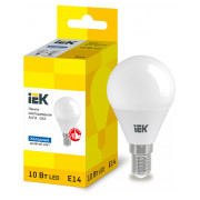 Светодиодная лампа LED ALFA G45 шар 10Вт 230В 6500К E14, IEK мини-фото